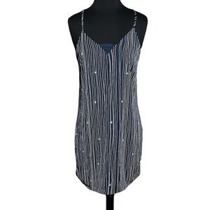 A Collection Navy and white striped mini Dress size medium